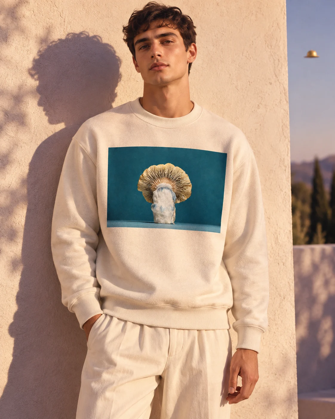 Teal Frill crewneck